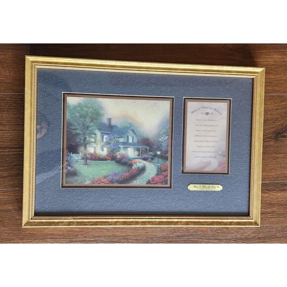 Thomas Kinkade Art Accent Print “Home is Where the Heart Is" W/ COA